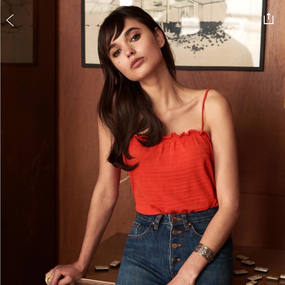 Sezane Lazar Tank in Tangerine